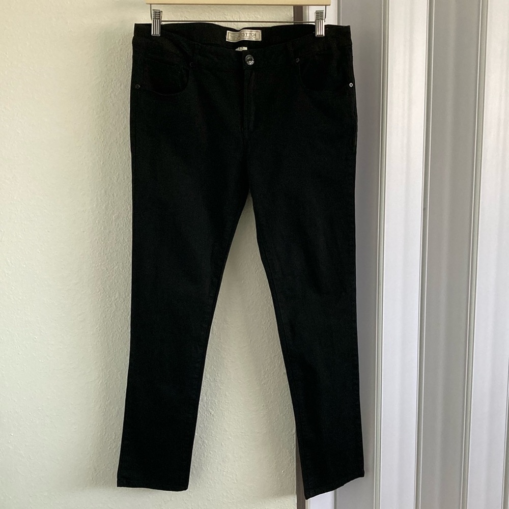 C’EST TOI Black Stretch Jeans Size 15
